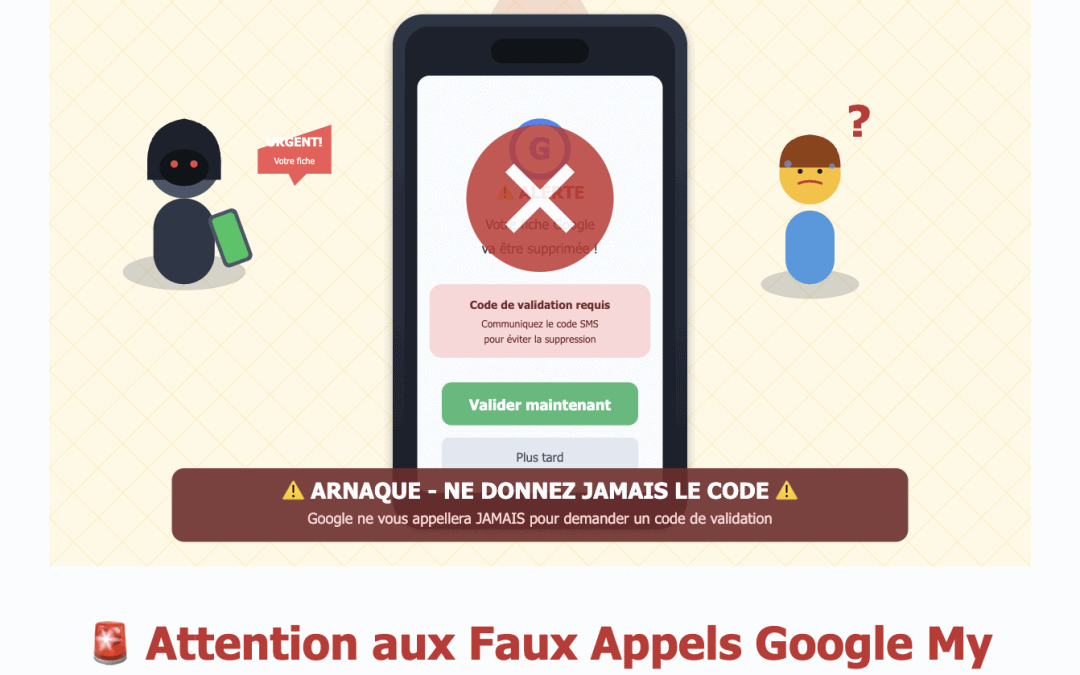 Attention au faux appels google my business -Com'Horizon vous guide