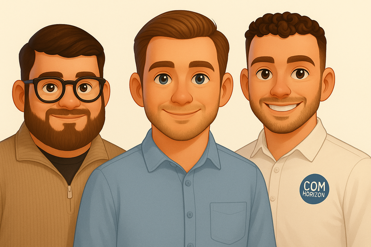 L’équipe Com’Horizon au travail