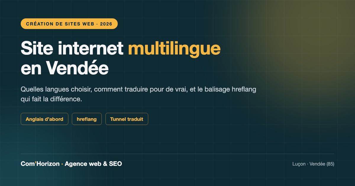 Site internet multilingue en Vendée : choix des langues, traduction et balises hreflang pour la clientèle touristique étrangère